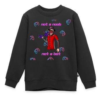 Gamer - Sweat Premium enfant bio - noir - Devant - AI Model Kid Female (0cm)