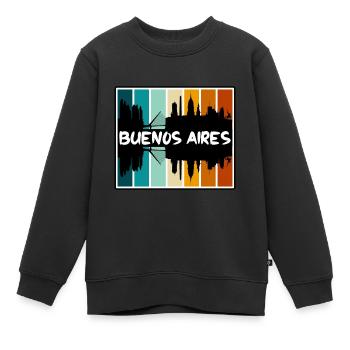 Buenos Aires Argentine Skyline Silhouette Voyage S - Sweat Premium enfant bio - noir - Devant - AI Model Kid Female (0cm)