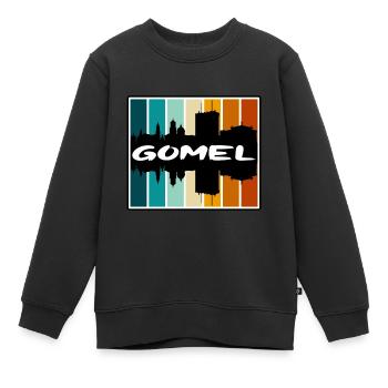 Gomel Weißrussland Skyline Silhouette Reise Souvenir - Kinder Premium Organic Sweatshirt - Schwarz - Vorne - AI Model Kid Female (0cm)
