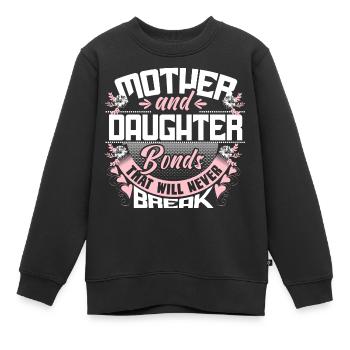 Idée cadeau de cohésion mère-fille - Sweat Premium enfant bio - noir - Devant - AI Model Kid Female (0cm)