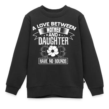 Mutter Tochter Familie Mutterliebe Geschenkidee - Kinder Premium Organic Sweatshirt - Schwarz - Vorne - AI Model Kid Female (0cm)