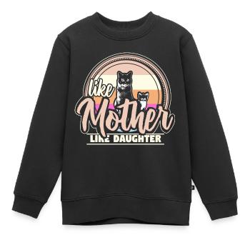 Mère Fille Cadeau de cohésion de la fête des mères - Sweat Premium enfant bio - noir - Devant - AI Model Kid Female (0cm)