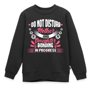 Mutter Tochter Familie Mutterliebe Geschenk - Kinder Premium Organic Sweatshirt - Schwarz - Vorne - AI Model Kid Female (0cm)