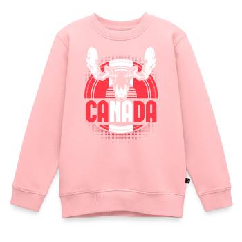 Cadeau d’origine acéricole du Canada - Sweat Premium enfant bio - rose - Devant - AI Model Kid Female (0cm)