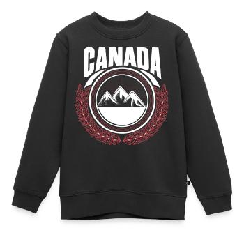 Idée cadeau du pays de naissance de l’érable Canada - Sweat Premium enfant bio - noir - Devant - AI Model Kid Female (0cm)