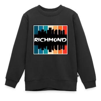 Richmond Virginia USA Skyline Silhouette Reisen So - Kinder Premium Organic Sweatshirt - Schwarz - Vorne - AI Model Kid Female (0cm)