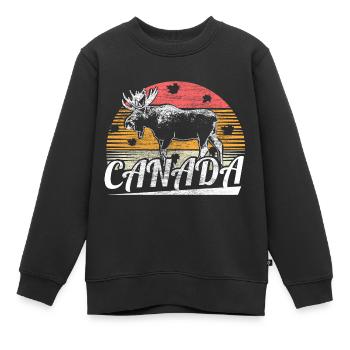 Cadeau de la Nation neige du Canada - Sweat Premium enfant bio - noir - Devant - AI Model Kid Female (0cm)