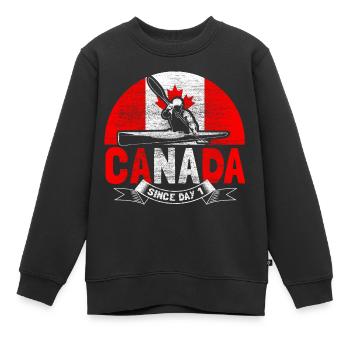 Cadeau de la fierté wapiti du Canada - Sweat Premium enfant bio - noir - Devant - AI Model Kid Female (0cm)