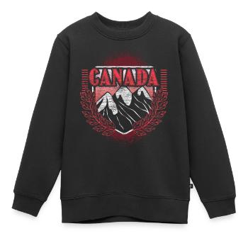 Pays de naissance du Canada - Sweat Premium enfant bio - noir - Devant - AI Model Kid Female (0cm)