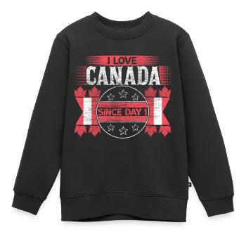 Idée cadeau Canada Snow Origin - Sweat Premium enfant bio - noir - Devant - AI Model Kid Female (0cm)