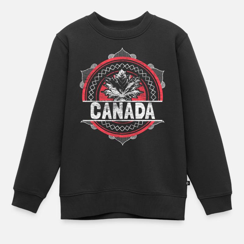 Kanada Elch Staat - Kinder Premium Organic Sweatshirt - Schwarz