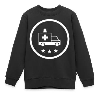 Krankenwagen Ambulance - Kinder Premium Organic Sweatshirt - Schwarz - Vorne - AI Model Kid Female (0cm)