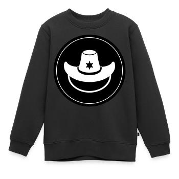 Cowboy Head Western - Sweat Premium enfant bio - noir - Devant - AI Model Kid Female (0cm)