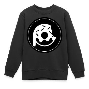 Donut Symbol - Kinder Premium Organic Sweatshirt - Schwarz - Vorne - AI Model Kid Female (0cm)