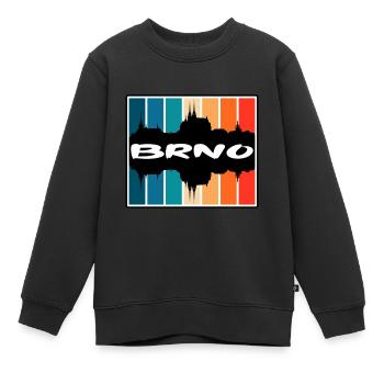 Brünn Tschechien Skyline Silhouette Reise Souvenir - Kinder Premium Organic Sweatshirt - Schwarz - Vorne - AI Model Kid Female (0cm)