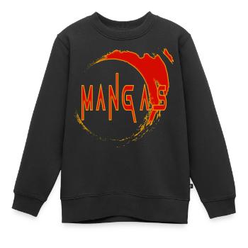 Mangas - Sweat Premium enfant bio - noir - Devant - AI Model Kid Female (0cm)