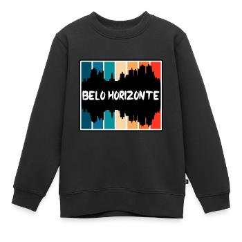 Belo Horizonte Brésil Skyline Silhouette Voyage So - Sweat Premium enfant bio - noir - Devant - AI Model Kid Female (0cm)