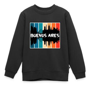 Buenos Aires Argentine Skyline Silhouette S - Sweat Premium enfant bio - noir - Devant - AI Model Kid Female (0cm)