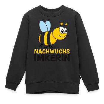 Nachwuchs Imkerin Biene Kinder Baby Mädchen - Kinder Premium Organic Sweatshirt - Schwarz - Vorne - AI Model Kid Female (0cm)