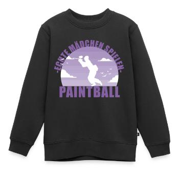 Paintball Paintballerin Gotcha Mädchen Geschenk - Kinder Premium Organic Sweatshirt - Schwarz - Vorne - AI Model Kid Female (0cm)