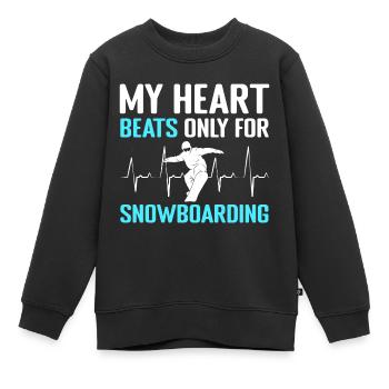 Snowboard Extremsport Boarder - Kinder Premium Organic Sweatshirt - Schwarz - Vorne - AI Model Kid Female (0cm)