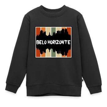 Belo Horizonte Brésil Skyline Silhouette Voyage So - Sweat Premium enfant bio - noir - Devant - AI Model Kid Female (0cm)