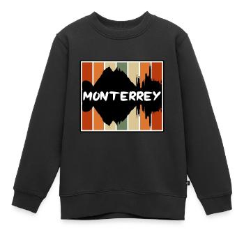 Monterrey Mexiko Skyline Silhouette Reise Souveni - Kinder Premium Organic Sweatshirt - Schwarz - Vorne - AI Model Kid Female (0cm)