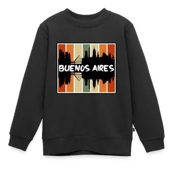Buenos Aires Argentine Skyline Silhouette Voyage S - Sweat Premium enfant bio - noir - Devant - AI Model Kid Female (0cm)