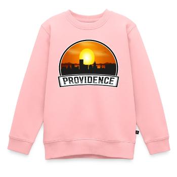 Providence Rhode Island USA Skyline Vintage Sonnenuntergang - Kinder Premium Organic Sweatshirt - Rosa - Vorne - AI Model Kid Female (0cm)