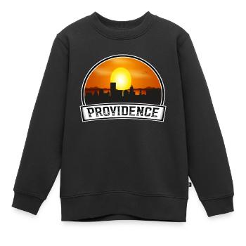 Providence Rhode Island USA Skyline Vintage Sonnenuntergang - Kinder Premium Organic Sweatshirt - Schwarz - Vorne - AI Model Kid Female (0cm)