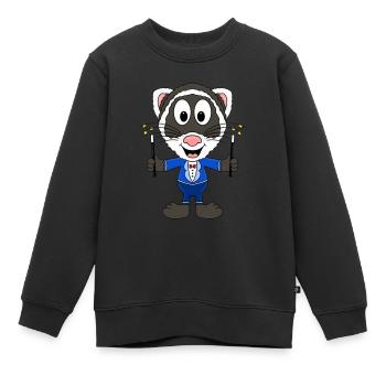 FRETTCHEN - ZAUBERER - ZAUBERN - MAGIE - TIER - Kinder Premium Organic Sweatshirt - Schwarz - Vorne - AI Model Kid Female (0cm)