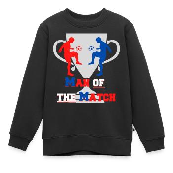 Fußball Sport - Man of the Match - Kinder Fußball - Kinder Premium Organic Sweatshirt - Schwarz - Vorne - AI Model Kid Female (0cm)