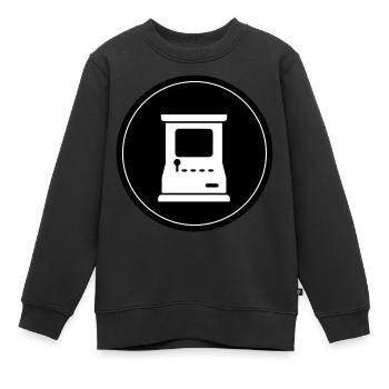Arcade Retro Gamer Kreis - Kinder Premium Organic Sweatshirt - Schwarz - Vorne - AI Model Kid Female (0cm)