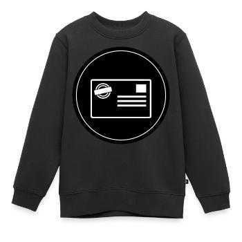 Cercle de l’icône du tampon - Sweat Premium enfant bio - noir - Devant - AI Model Kid Female (0cm)
