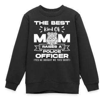 Polizei Gesetzeshüter Kriminalität Ordnung - Kinder Premium Organic Sweatshirt - Schwarz - Vorne - AI Model Kid Female (0cm)