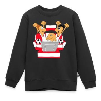 FANS - FUßBALL - WELTMEISTERSCHAFT - POLEN - Kinder Premium Organic Sweatshirt - Schwarz - Vorne - AI Model Kid Female (0cm)