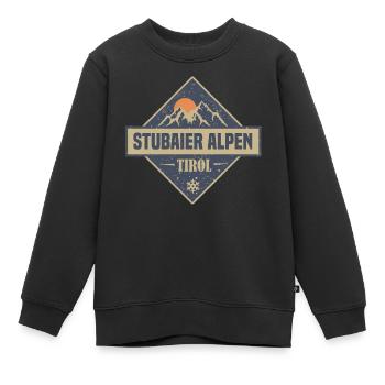 stubaier Alpen - Kinder Premium Organic Sweatshirt - Schwarz - Vorne - AI Model Kid Female (0cm)
