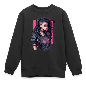 Science Fiction Girl das hervorragende Geschenk für - Kinder Premium Organic Sweatshirt - Schwarz - Vorne - AI Model Kid Female (0cm)