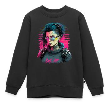 Science Fiction Girl das einfache Geburtstagsgeschenk für - Kinder Premium Organic Sweatshirt - Schwarz - Vorne - AI Model Kid Female (0cm)