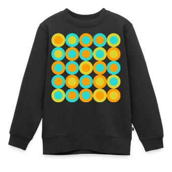 geometric patterns - Kinder Premium Organic Sweatshirt - Schwarz - Vorne - AI Model Kid Female (0cm)