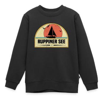 Ruppiner See - Kinder Premium Organic Sweatshirt - Schwarz - Vorne - AI Model Kid Female (0cm)