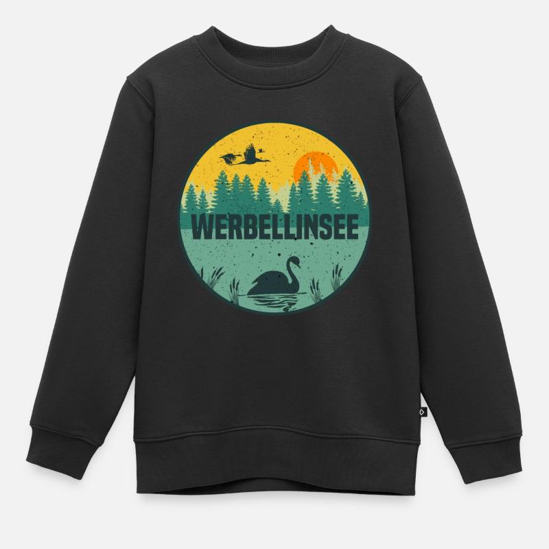 Werbellinsee in Barnim Brandenburg - Kinder Premium Organic Sweatshirt - Schwarz