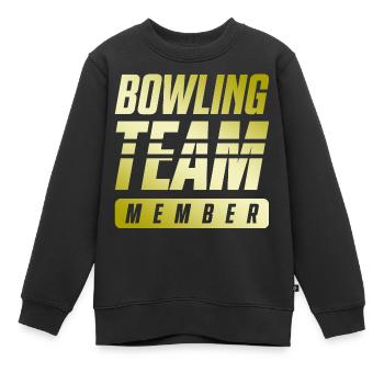 Équipe de bowling - Sweat Premium enfant bio - noir - Devant - AI Model Kid Female (0cm)