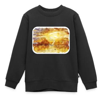 Cairo Egypt Watercolor Sketch Drawn Illustration - Kids Premium Organic Sweatshirt - black - Front - AI Model Kid Female (0cm)