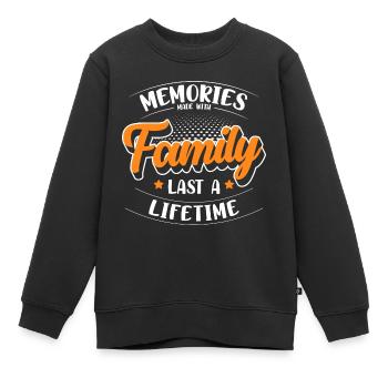 Familientreffen Familienwappen Opa und Oma - Kinder Premium Organic Sweatshirt - Schwarz - Vorne - AI Model Kid Female (0cm)