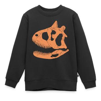 Carnotaurus Fossil Schädel - Kinder Premium Organic Sweatshirt - Schwarz - Vorne - AI Model Kid Female (0cm)