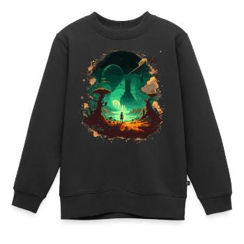 Eine andere Welt - Kinder Premium Organic Sweatshirt - Schwarz - Vorne - AI Model Kid Female (0cm)