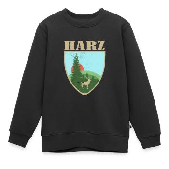 Harz Gebirge - Kinder Premium Organic Sweatshirt - Schwarz - Vorne - AI Model Kid Female (0cm)