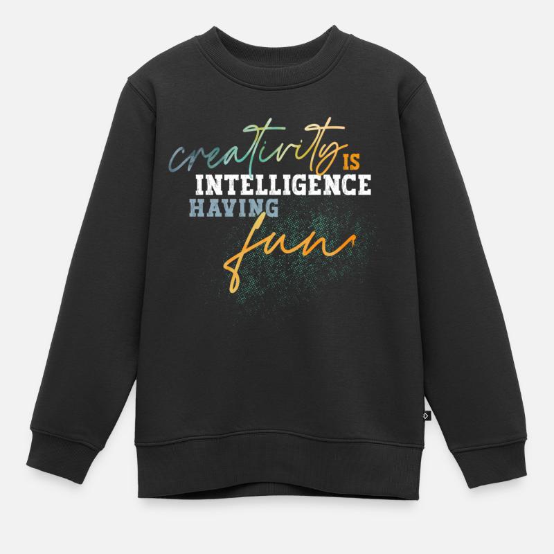 Intelligence créative - Sweat Premium enfant bio - noir
