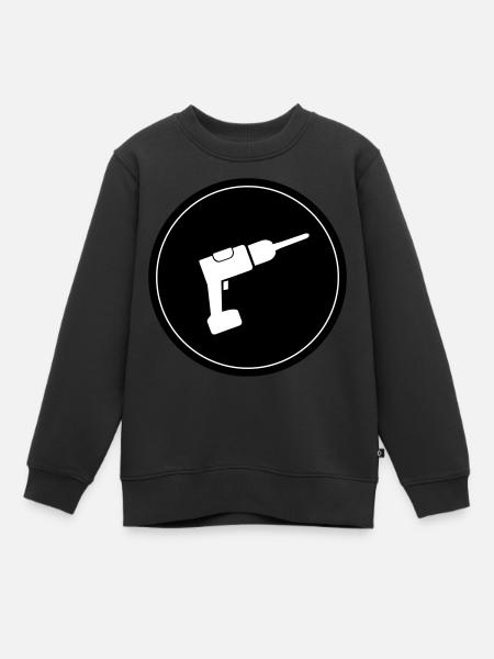 Bohrmaschine - Kinder Premium Organic Sweatshirt - Schwarz